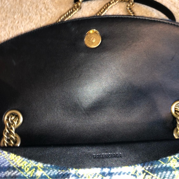 Authentic Balenciaga Plaid Shoulder Bag - Picture 7 of 16